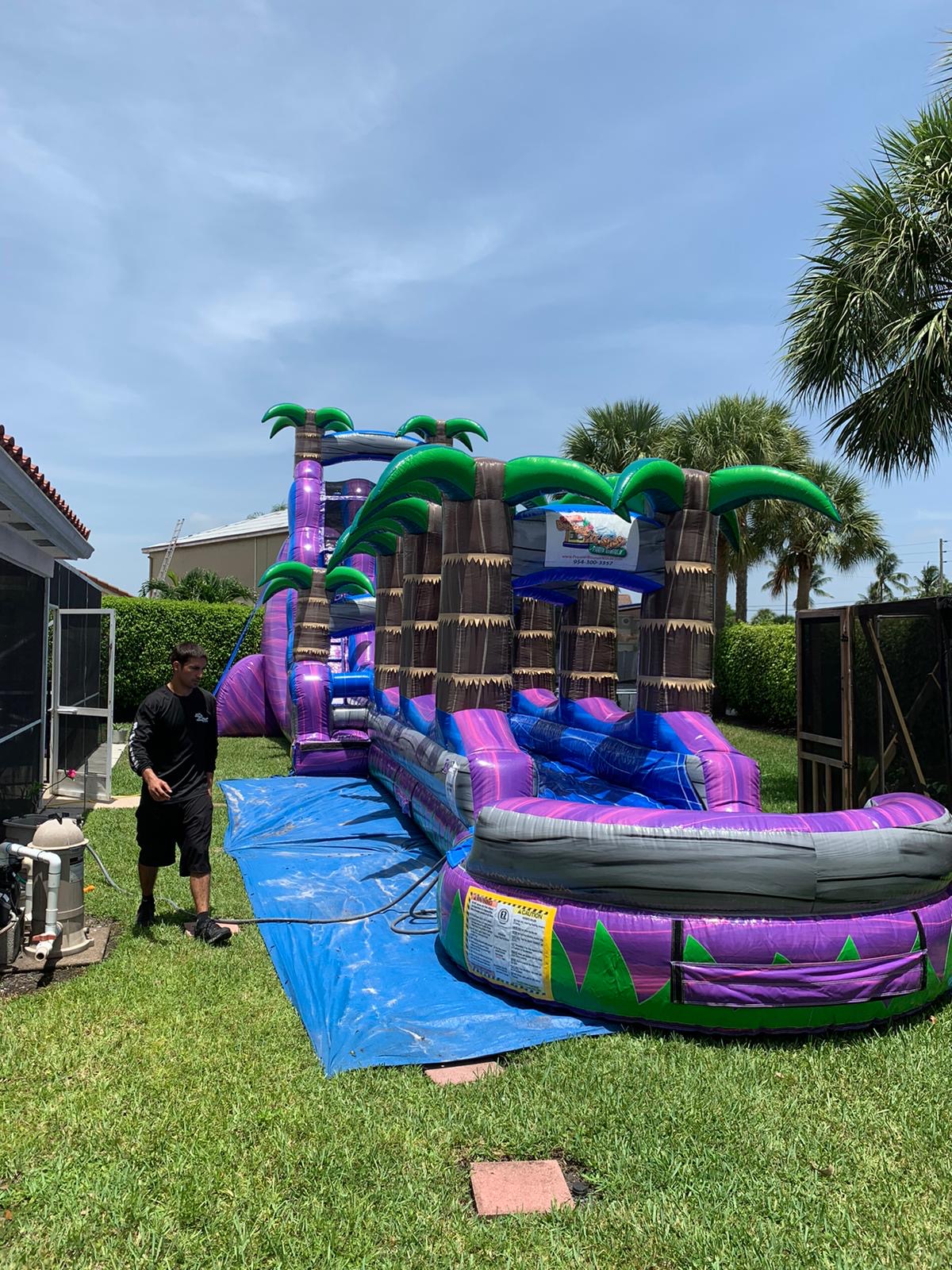 bounce house slip n slide